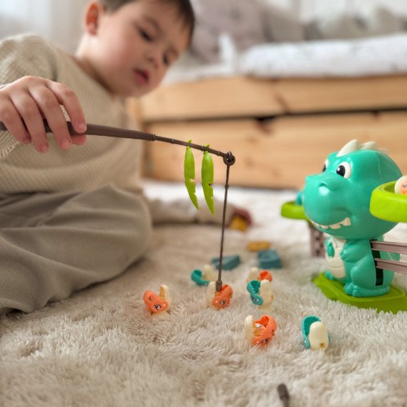 WOOPIE Balanso svarstyklių ir balanso stalo žaidimas Žvejybos Dinozaurų Žuvis Mokslas Skaitmenų skaičiavimo lentelė