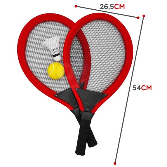Dideli teniso badmintono raketės vaikams rinkinys + skrisulys