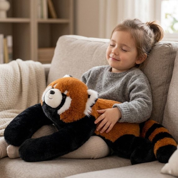 WOOPIE Svorio užtampytas žaislas Raudonasis panda Anti-streso Jutiminis sunkus meška 65cm 2500g