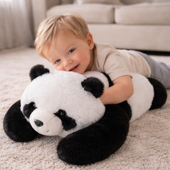 WOOPIE Panda Anti-Stress Sensorinis Svorio Įtempimo Žaislas Sunkus Meškiukas Pūkės Žaislas 65cm 1500g