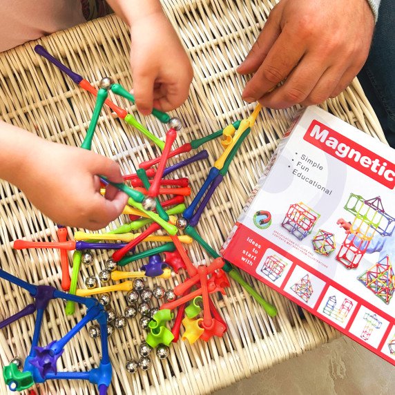 WOOPIE Magnetinės Konstrukcijos Blokai Kūrybinis Galvosūkis 110 vnt.