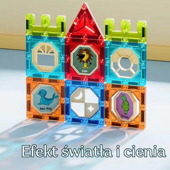 WOOPIE Magnetinės Dėžės Kamuolių Kelias Gyvūnų Rojus 104 vnt.