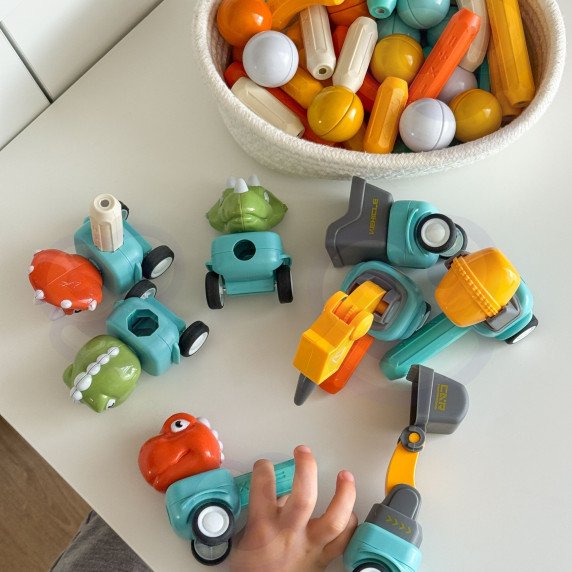 WOOPIE Magnetiniai konstruktoriai Dinozaurai 84 vnt.