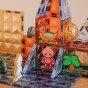 WOOPIE Magnetiniai Konstrukciniai Blokai Šviečiantis 3D Dinozaurų Parkas 124vnt.