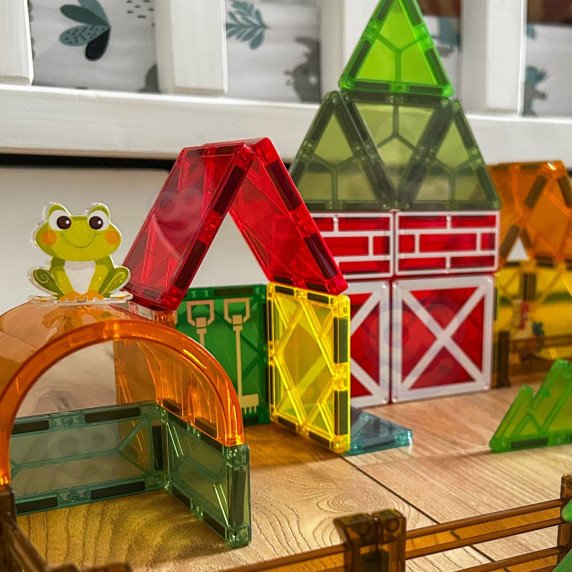 WOOPIE Magnetiniai Statybiniai Blokai 7,5 cm Ferma 50 vnt.