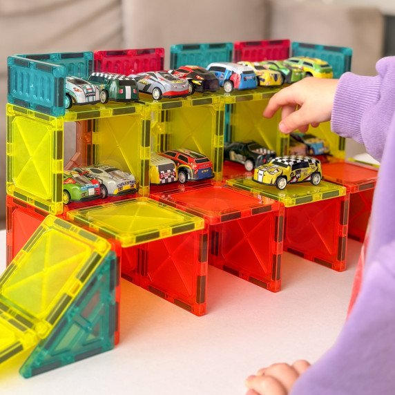 WOOPIE Magnetinės Statybinės Dėžės 7.5 cm Stovėjimas 112 vnt