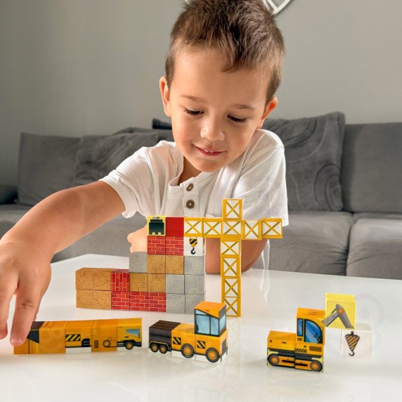 WOOPIE Magnetinės Statybos Kubai Statybos Aikštelė 49 vnt.