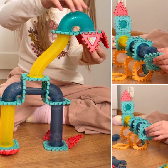 WOOPIE 3D Konstrukcijų Blokai Mokomasis Rinkinys Kamieninis Takelis 228vnt.