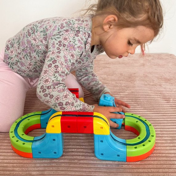 WOOPIE Magiška Kubo Traukinio Konstrukcijos Blokai Anti-Gravitacinė Magnetinė Kelio 18 vnt.