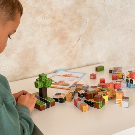 WOOPIE Magnetiniai statybos blokai Statybvietė 115 vnt.