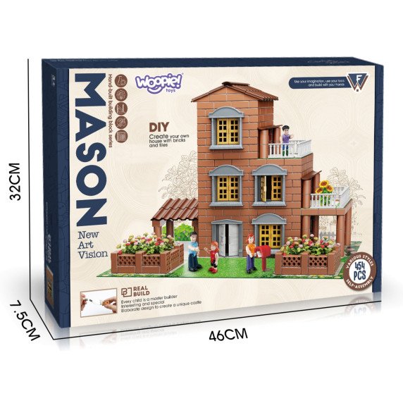 WOOPIE Plytinės vila statybos rinkinys 454 vnt. Mažas architektas