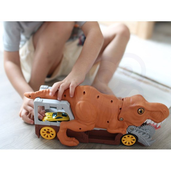 WOOPIE Dinosaur automobilis su leidikliu + automobilis 1 vnt.