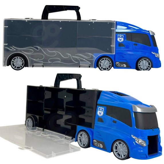 WOOPIE sunkvežimio transporterio rinkinys 3in1 mėlynas policija