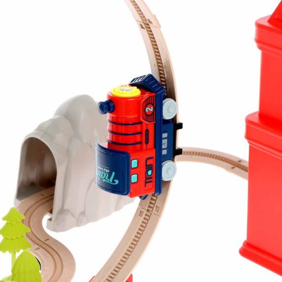 WOOPIE 2-in-1 Elektrinis traukinys, kurį galima sulankstyti į lagaminą, 87 detalės - Ilgis 3.5 m