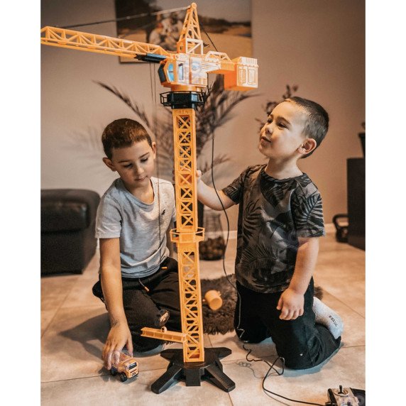 WOOPIE Nuotolinio valdymo krautuvas 103cm R/C sunkvežimis ekskavatorius + 4 priedai.