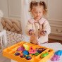 WOOPIE Kinetic Sand 1.2 kg XL ZOO stalas su formomis rinkinys