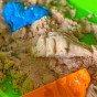 WOOPIE Kinetic Sand 1,5 kg rinkinys XXL Gyvūnai ZOO Safari stalas su formomis