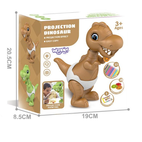 WOOPIE Dinozaurų piešimo projektoriaus rinkinys + markers