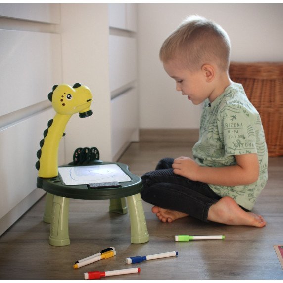 WOOPIE Paveikslėlių lenta Dinozaurų projektorius 24 šablonai + 2 žaidimai