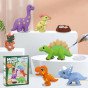 WOOPIE DIY tapybos rinkinys: Pasidarykite gipso liejamų figūrėlių ir juos nudažykite - dinozaurų rinkinys