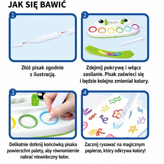 WOOPIE Kūrybinis Tapybos Rinkinys Vaikams LED Šepetėliai 6 Spalvos