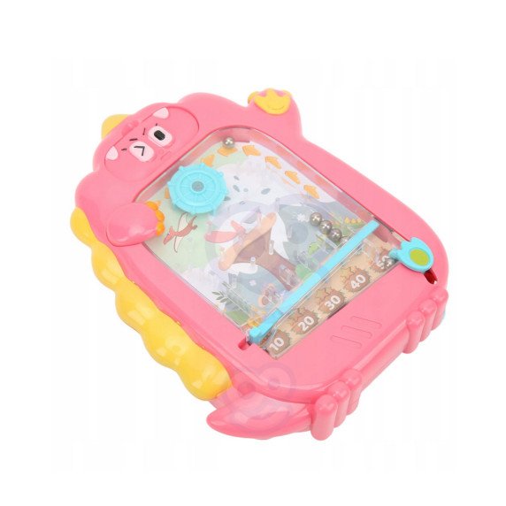 WOOPIE Znikopy magnetinis lenta 2in1 arkadinė žaidimų mašina Pinball Flipper rožinė