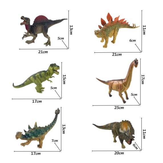 WOOPIE T-Rex Dinozaurų figūrų rinkinys, 6 vnt.