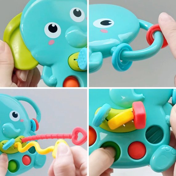 WOOPIE BABY 4-in-1 Montessori Išmokantis jausmų dramblys žvynas