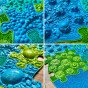 WOOPIE Jutiklinis Kilimėlis Ortopedinis Puzzle 11 Dalys - Mėlyna/Žalia