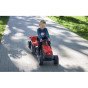 WOOPIE ūkininkas GoTrac MAXI pedalų traktorius su tyliais ratlankiais puspriekabėje