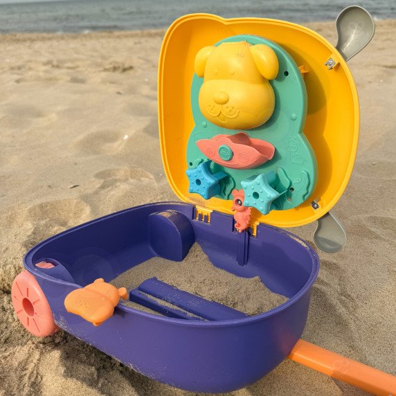 WOOPIE 3-in-1 Smėlio dezė, lagaminas, šuo, vandens stalas