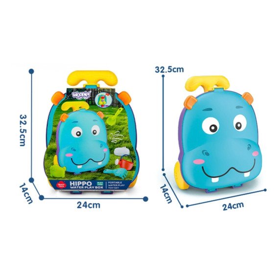WOOPIE HIPPO Smėlio ir vandens rinkinys 2 į 1 Dėžė Vandens staliukas