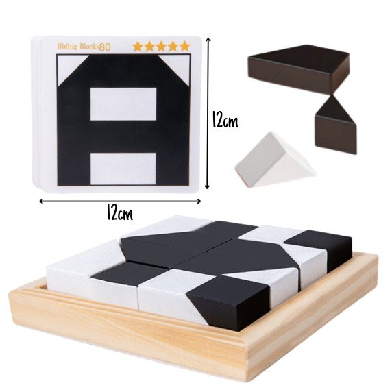 WOOPIE LOGINIS GALDI ŽAIDIMAS IŠ MEDŽIO MONTESSORI 3D SLĖPIMO BLOKAI EDUKACINIAI BLOKAI