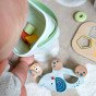 WOOPIE GREEN Rūšiavimo dėžė 3in1 Blokai Piramidė Elefantas FSC