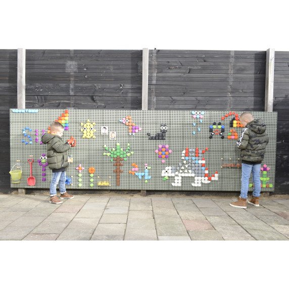 MASTERKIDZ Sienos skydelis Mokslo lentos Kūrybiški STEM lauko skydeliai + Montavimo skydelis 120x80cm