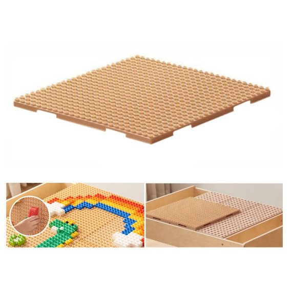 MASTERKIDZ Medinis edukacinis stalas + STEM SIENOS AKSESUARAI + 135 Blokai