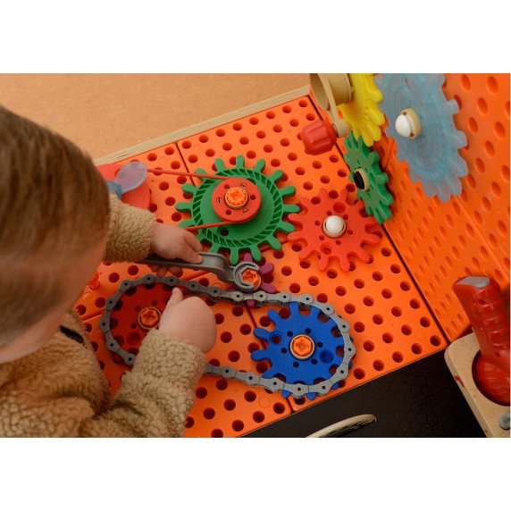 MASTERKIDZ Medinis dirbtuvių rinkinys XXL Montessori STEM su įrankiais + priedais