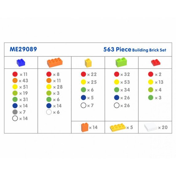 MASTERKIDZ STEM statybos blokų rinkinys 563 vnt. su skydeliais 4 vnt.