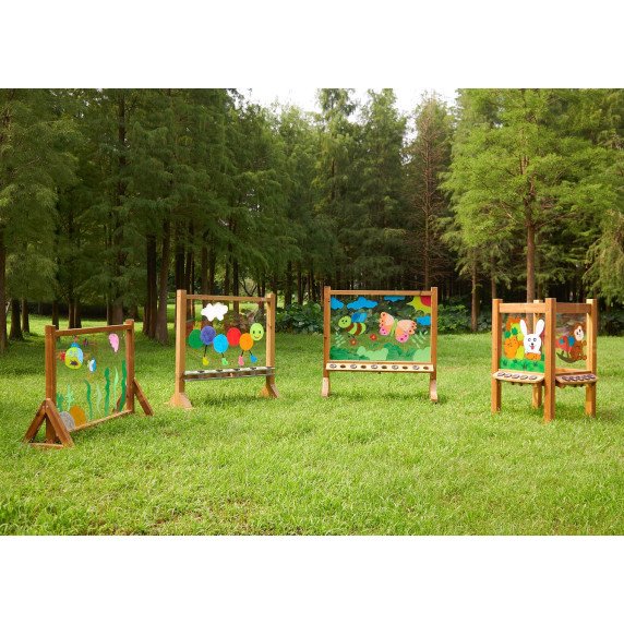 MASTERKIDZ Skaidrus akrilinis tapybos lenta + puodeliai