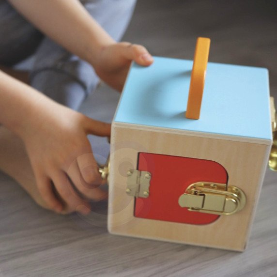 Tooky Toy Edukacinė Montesori dėžutė-žaidimas Rebusas Oro lentelė su abaku 6 viename nuo 3 metų