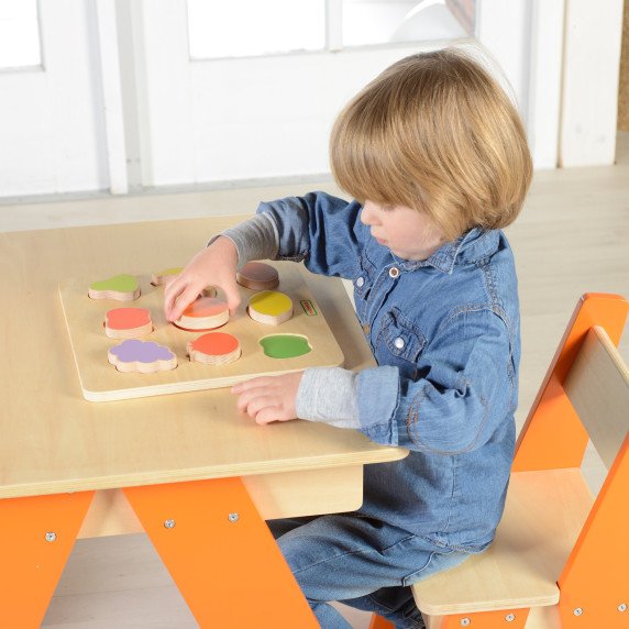 MASTERKIDZ Medinis formų rūšiavimo žaislas Spalvingi vaisiai Montessori
