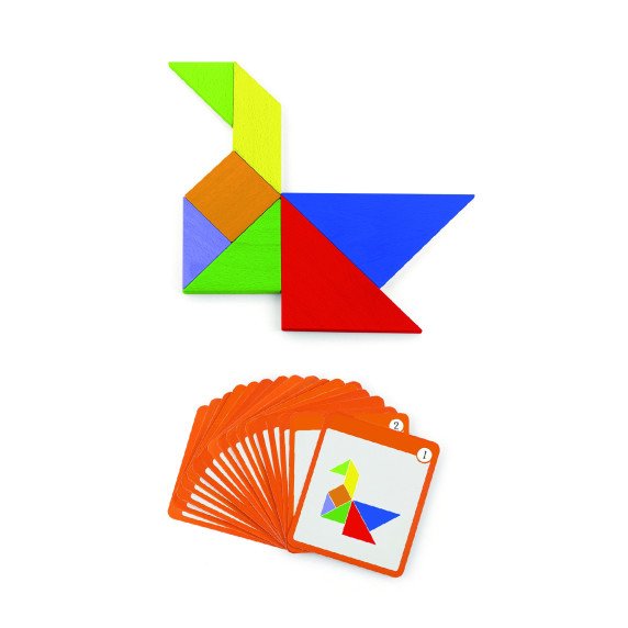VIGA Tangram Medinis Loginis Žaidimas Galvosūkis FSC Sertifikuotas