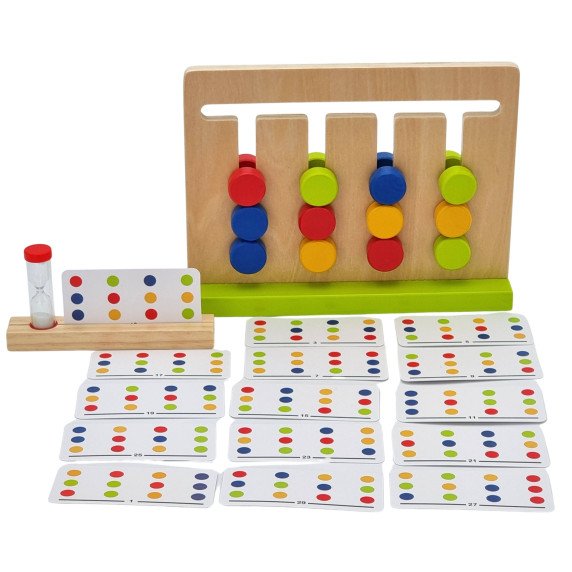 TOOKY TOY Loginė žaidimo laikas Puzzle Colors 30 Modeliai 18 vnt.