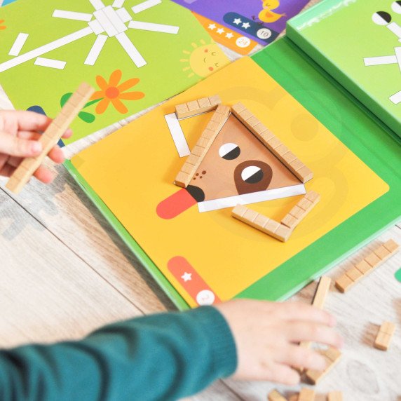TOOKY TOY Mįslės Loginio Žaidimo Mįslės Magnetinės Kokybinės Plokštelės Vaikams 49 vnt.