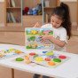 VIGA Medinis Puslenis Montessori 2 į 1 Figūros Transporto Priemonės
