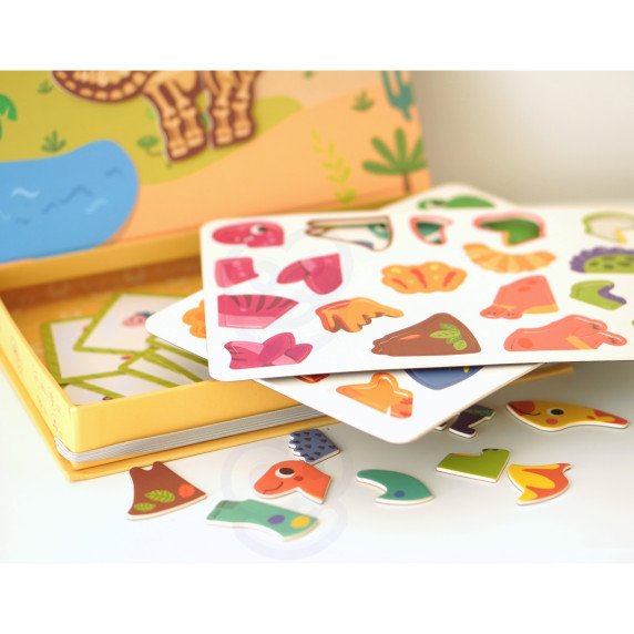 TOOKY TOY Magnetinis Puzzle Dinozaurų Puzzle