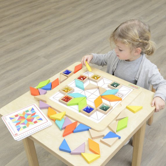 MASTERKIDZ Mokymosi rusys Montessori spalvų ir formų mokymosi mozaikos galvosūkis