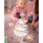 TOOKY TOY Saldainių lėkštė iš medžio stendo kupcakes pyragai