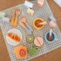 TOOKY TOY Pikniko rinkinys maisto pjaustytuvu su velkru Pusryčių rinkinys