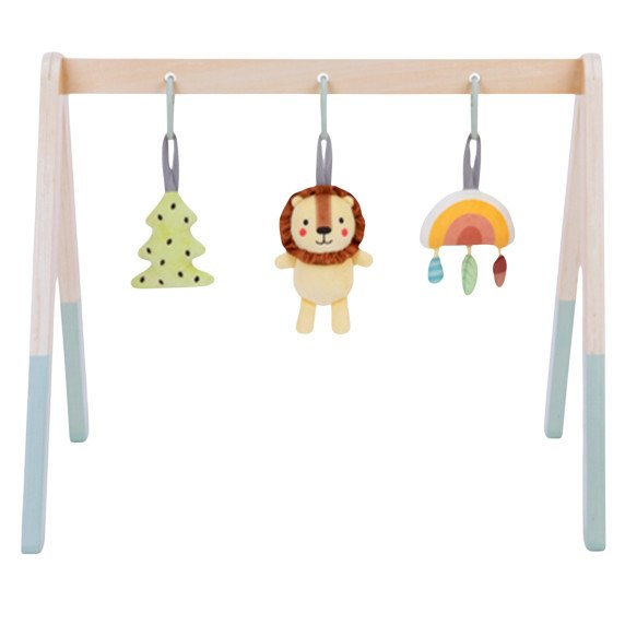 TOOKY TOY Kūdikio gimnastikos stovas su 3 minkštutėmis pakabučių
